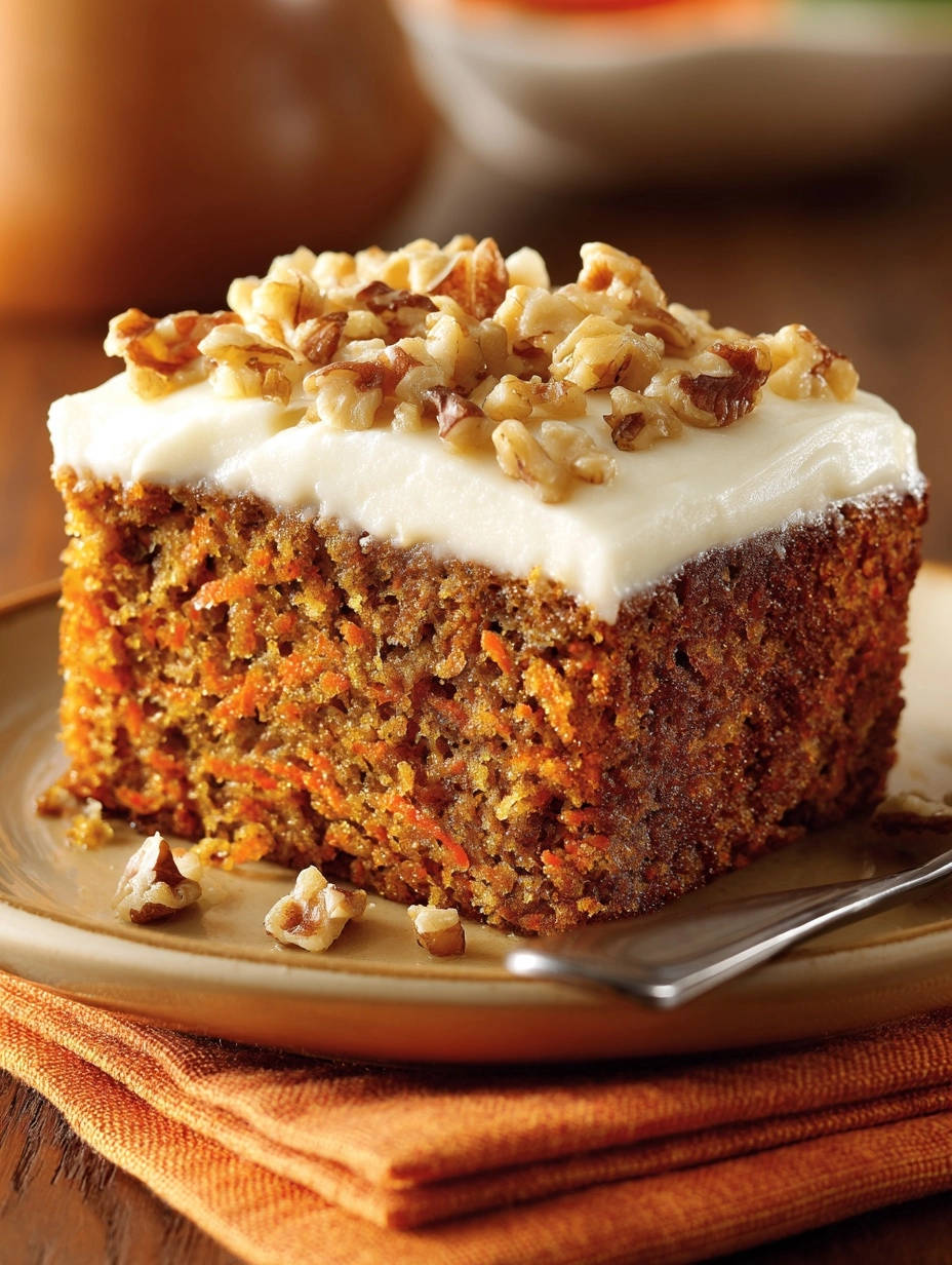 Classic Carrot Cake Close Up Cross Section 1