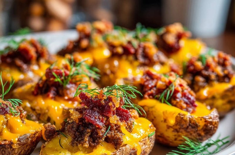 Easy Loaded Baked Potato Halves