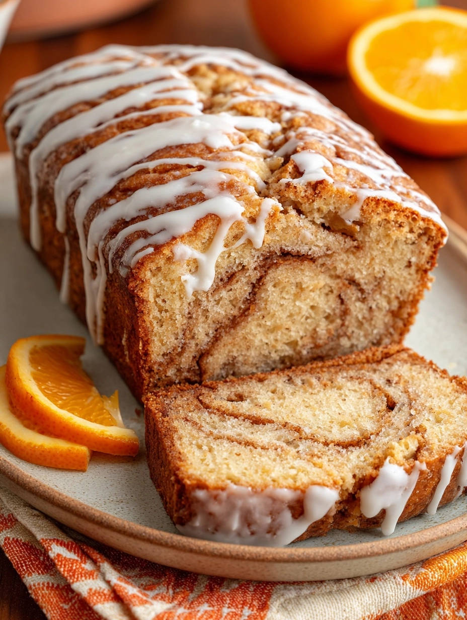 Orange Cinnamon Swirl Loaf Cross Section