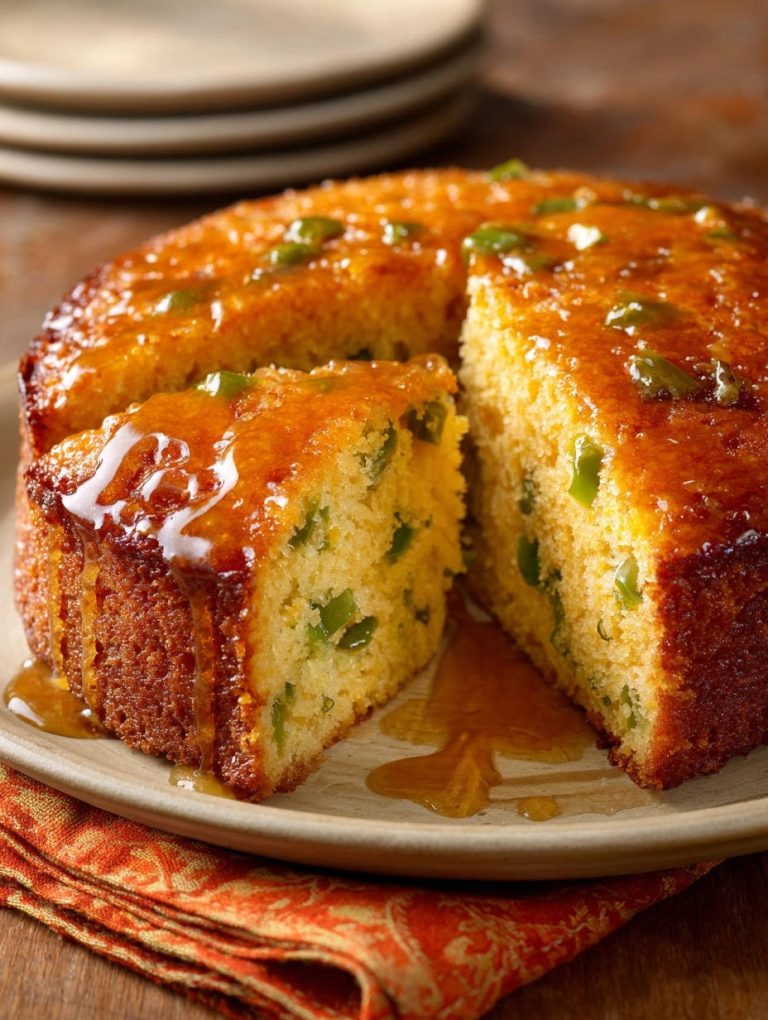Sweet Spicy Jalapeno Cornbread Cross Section