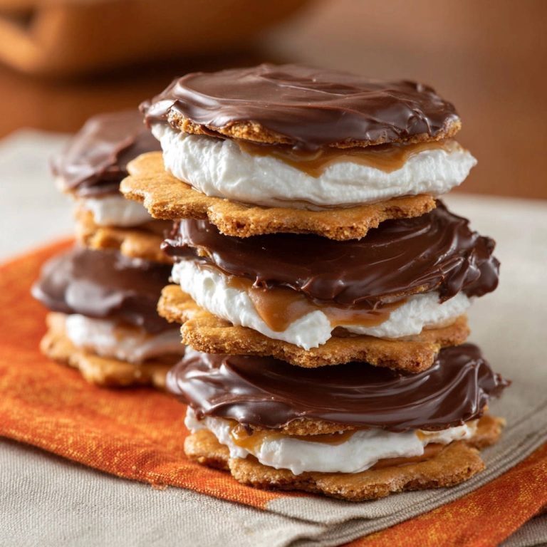 Caramel Smores Stacks Close Up Stack