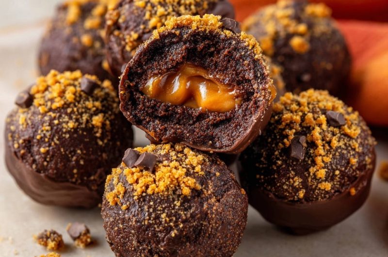Caramel-Stuffed Chocolate Truffles