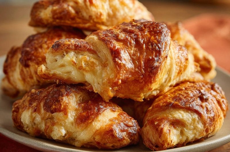 Cheesy Puff Pastry Croissants