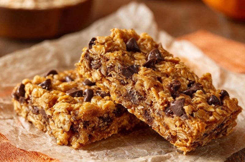 Chewy Chocolate Chip Oatmeal Bars