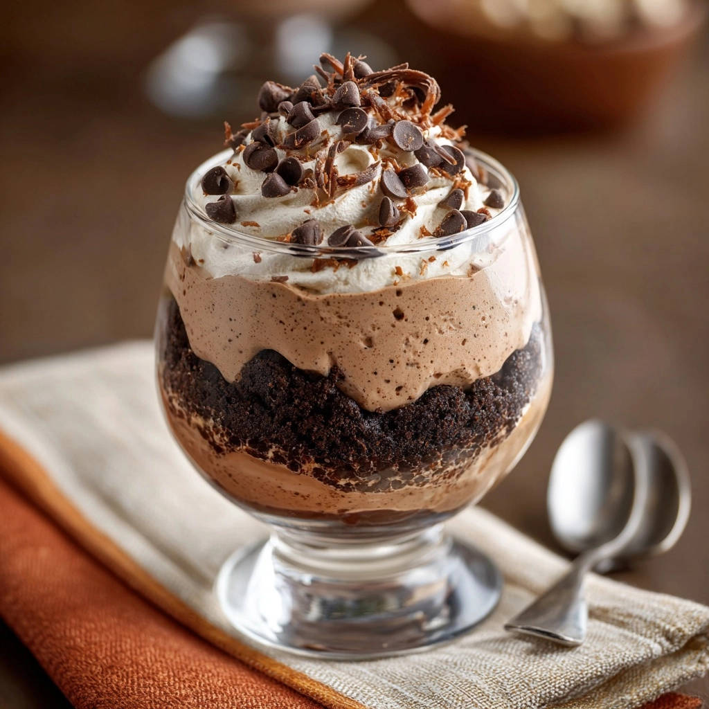 Chocolate Dream Parfait Close Up Cross Section