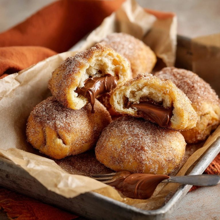 Chocolate Stuffed Doughnut Holes Cross Section Filling