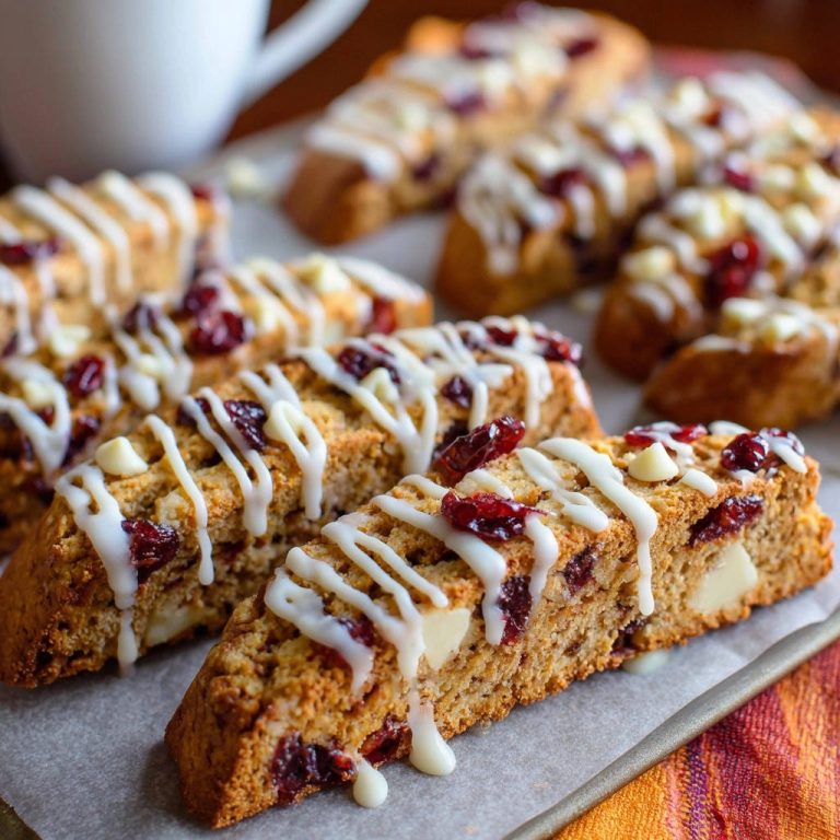 Cranberry White Chocolate Biscotti Close Up Detail