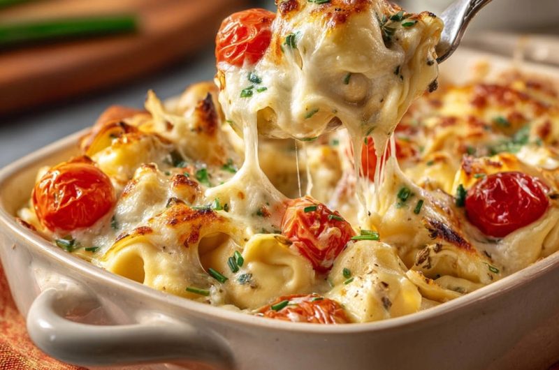 Creamy Baked Tortellini