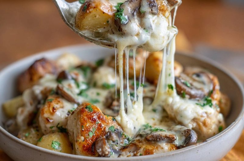 Creamy Chicken Mushroom Gnocchi