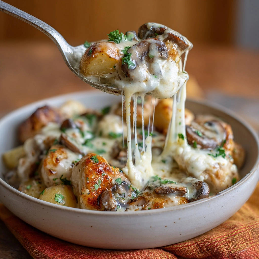 Creamy Chicken Mushroom Gnocchi Spoonful Of Cheese