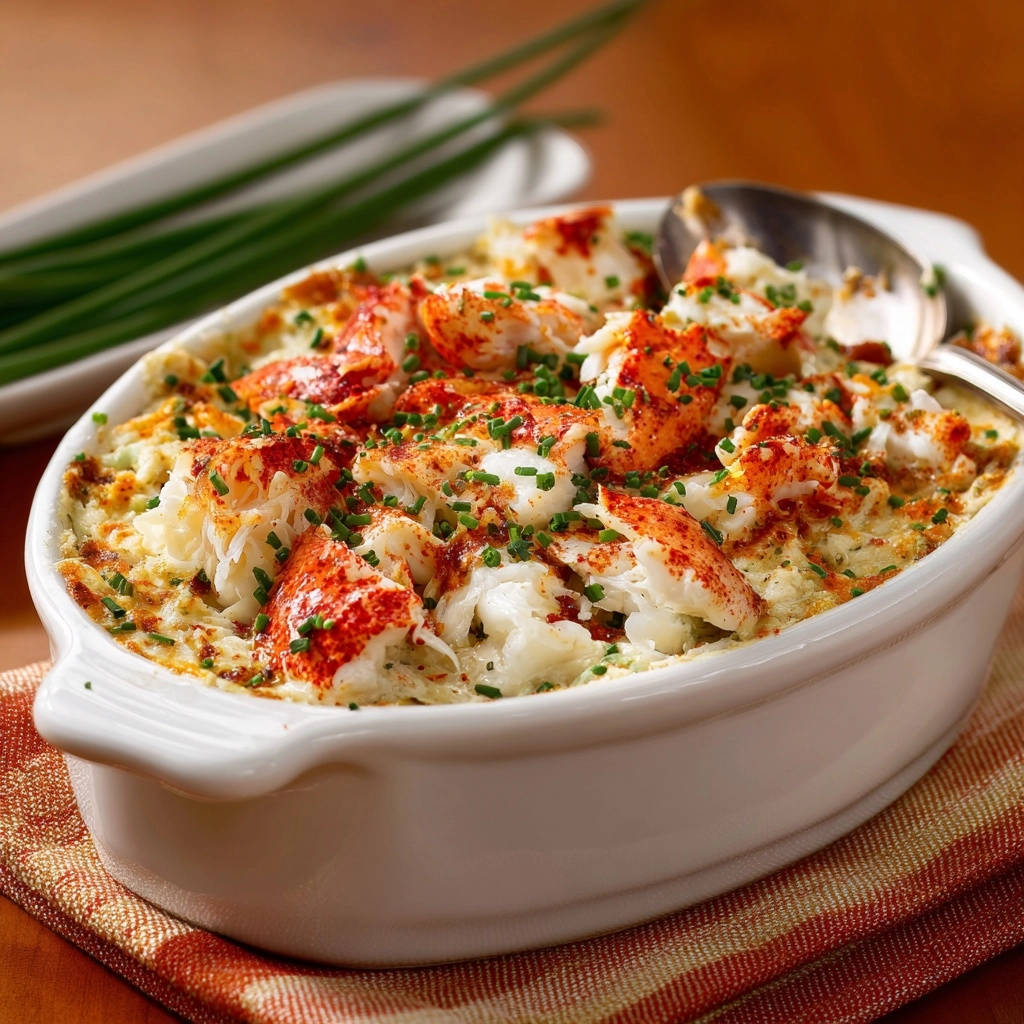 Creamy Dreamy Lobster Casserole Close Up