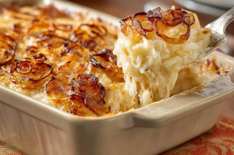 Creamy French Onion Potato Bake
