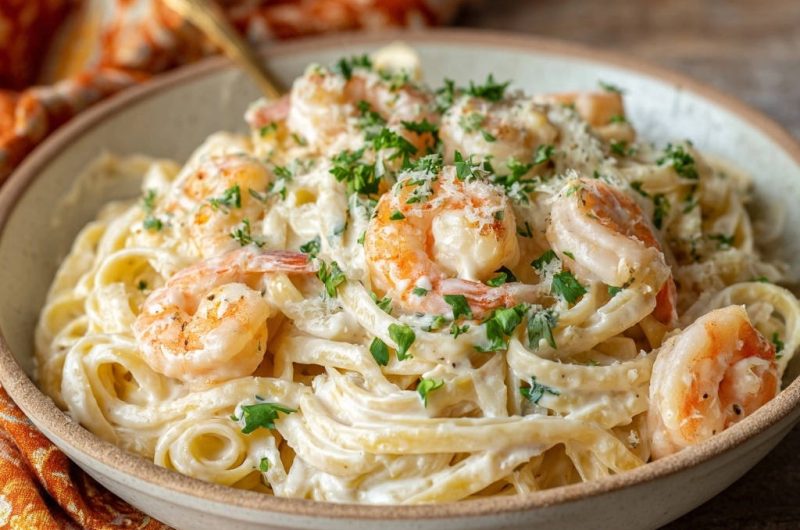Creamy Shrimp Fettuccine