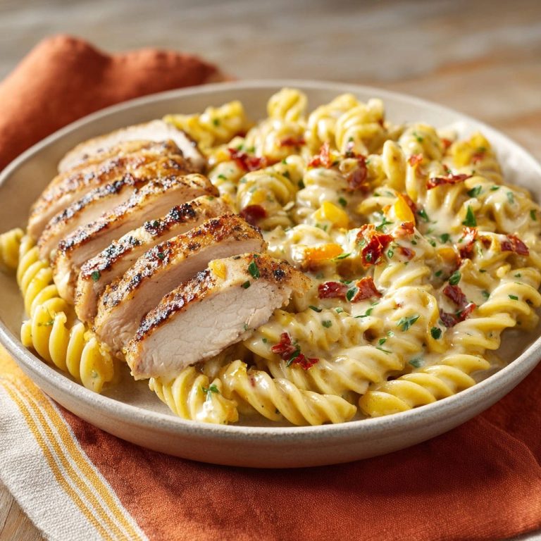 Creamy Sun Dried Tomato Chicken Pasta Sliced