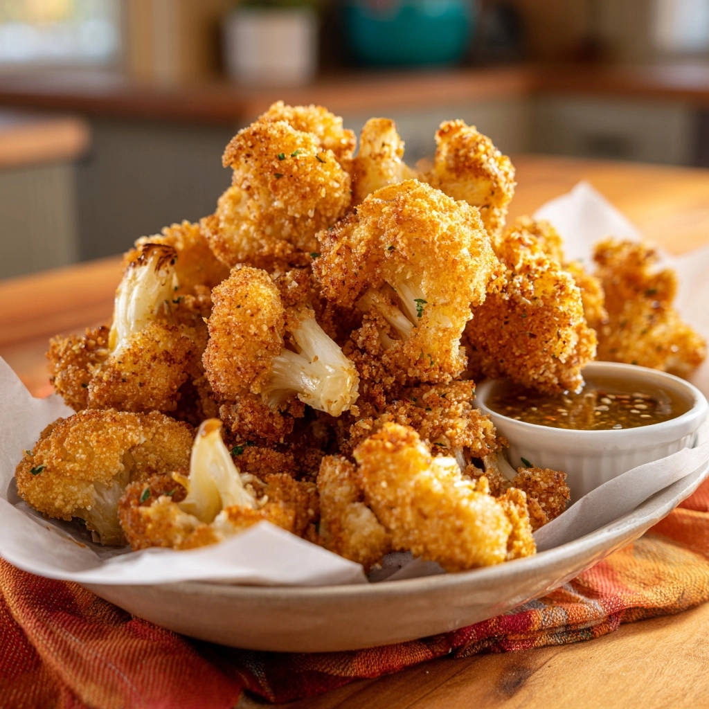Crispy Cauliflower Bites Close Up Detail 1