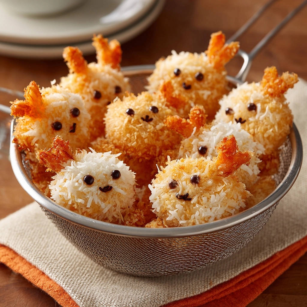 Cutie Coconut Shrimp In Strainer Detail