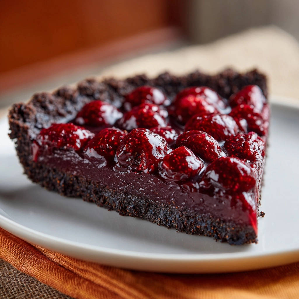 Decadent Chocolate Berry Tart Cross Section 1