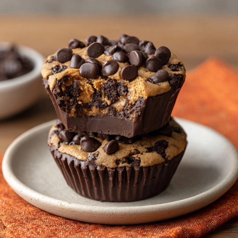 Decadent Chocolate Peanut Butter Swirl Cups Close Up Cross S