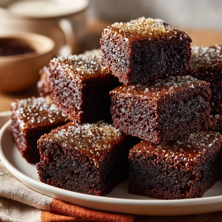 Decadent Chocolate Squares Stacked Close Up