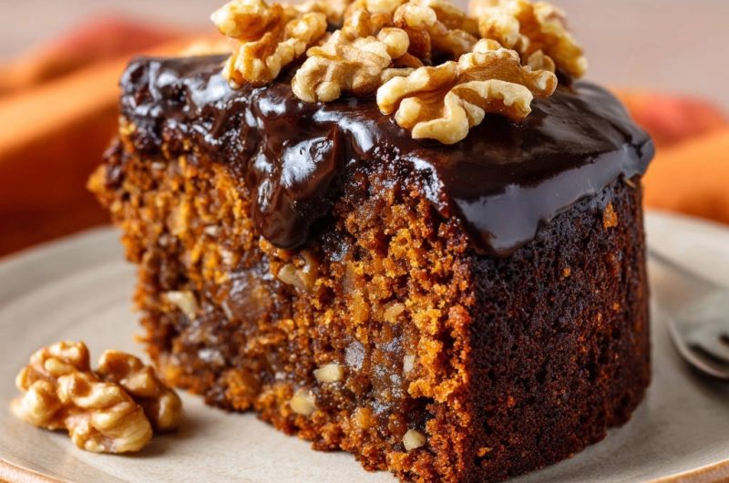 Decadent Chocolate Walnut Cake