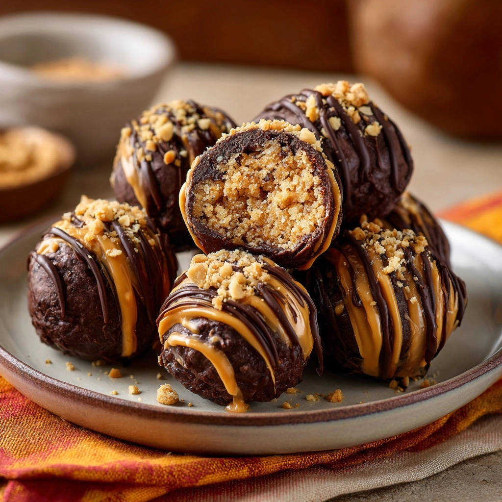 Decadent Peanut Butter Truffles Cross Section Interior 1