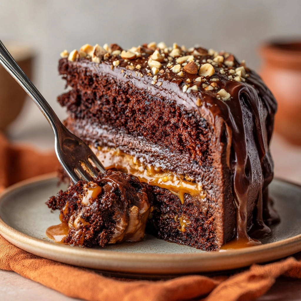 Double Chocolate Caramel Dream Cross Section