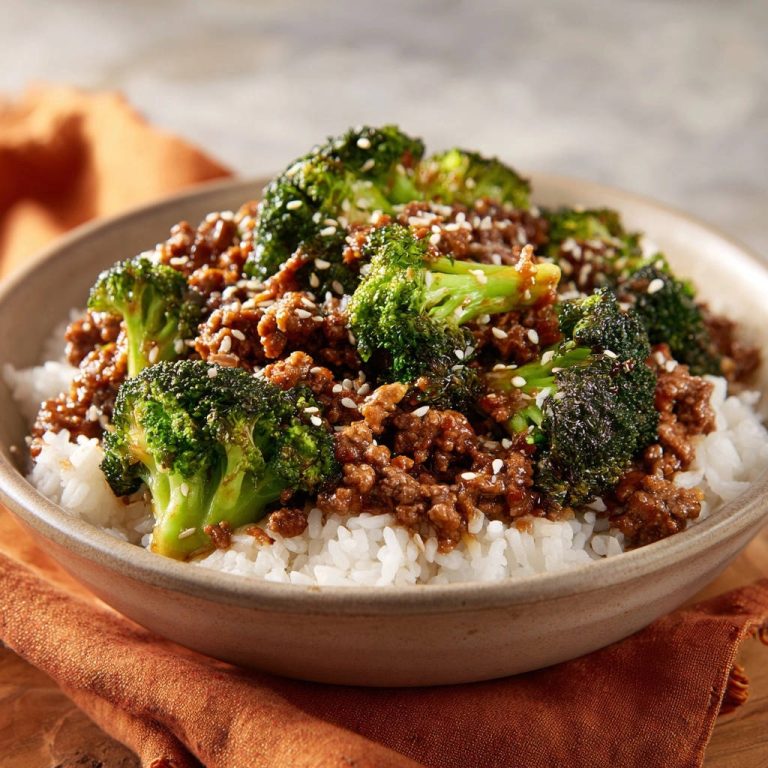 Easy Beef Broccoli Bowl Close Up