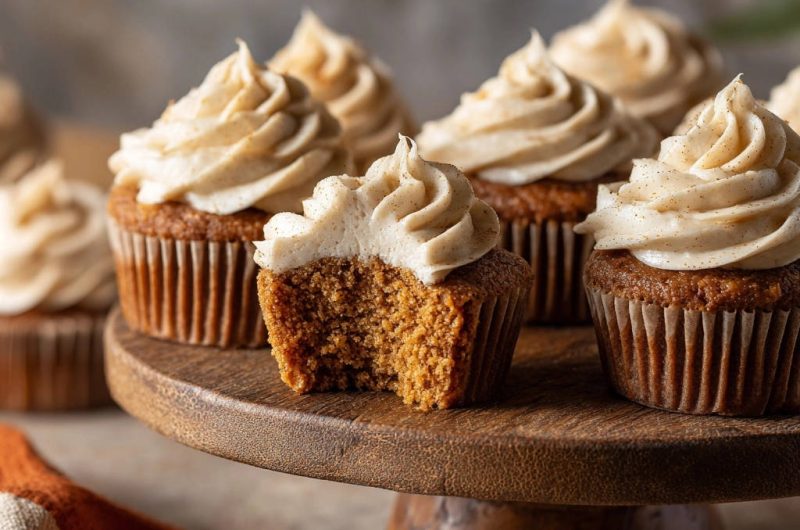 Fluffy Fall Spiced Cupcakes