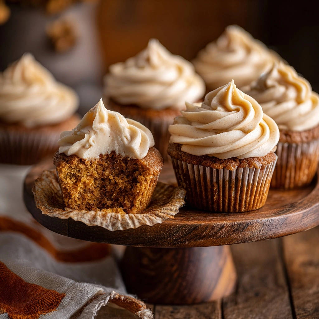 Fluffy Fall Spiced Cupcakes Cross Section Bite 1