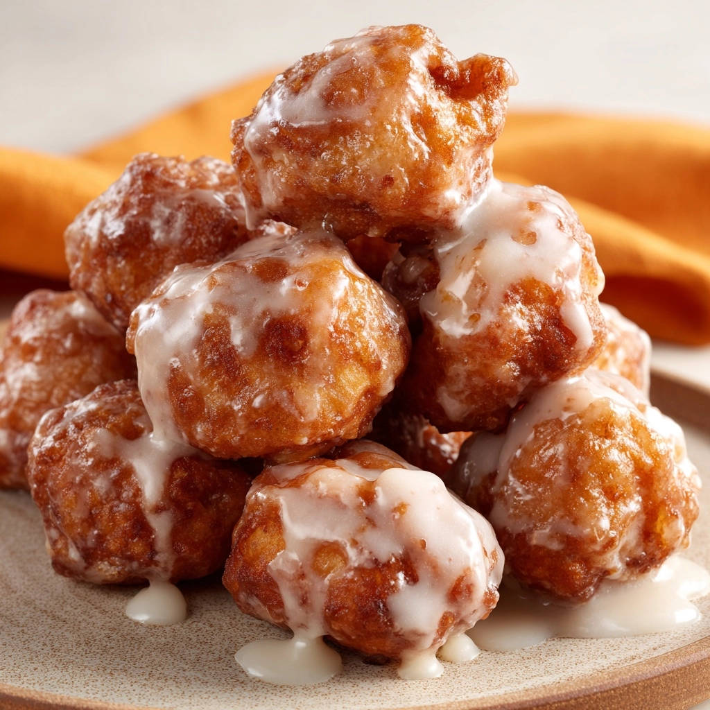 Glazed Donut Fritters Close Up Glazed 1