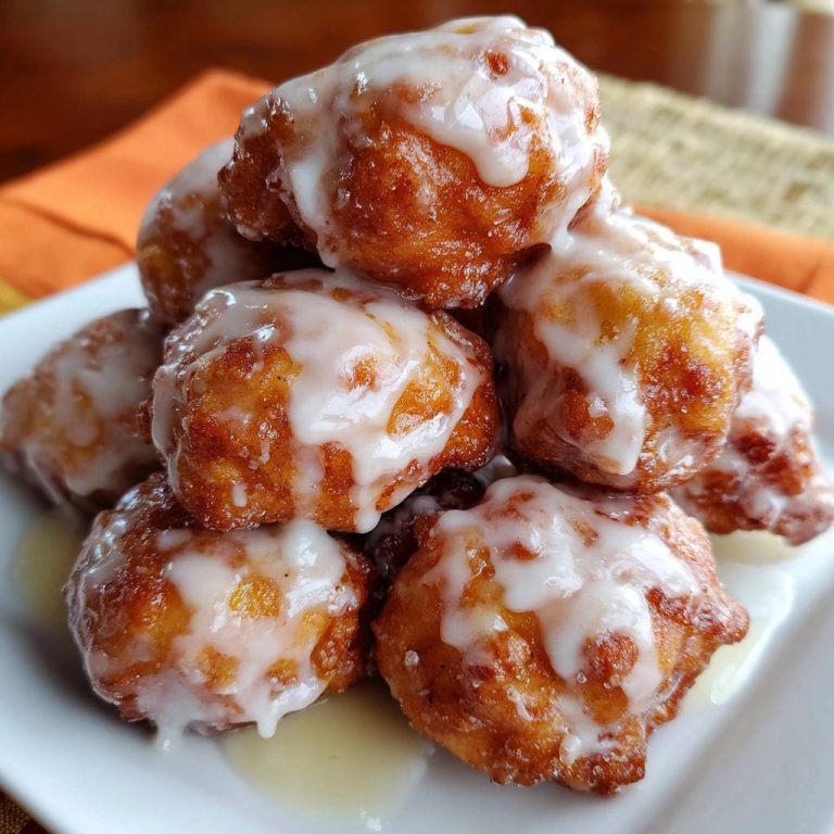 Glazed Donut Fritters Close Up With Glaze