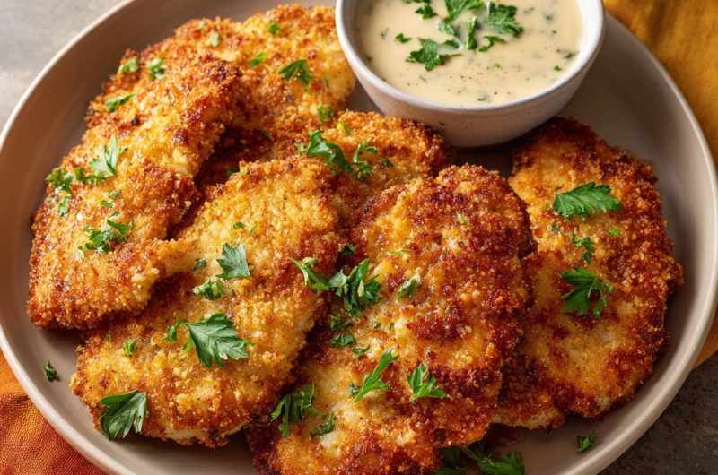 Golden Crispy Chicken Cutlets