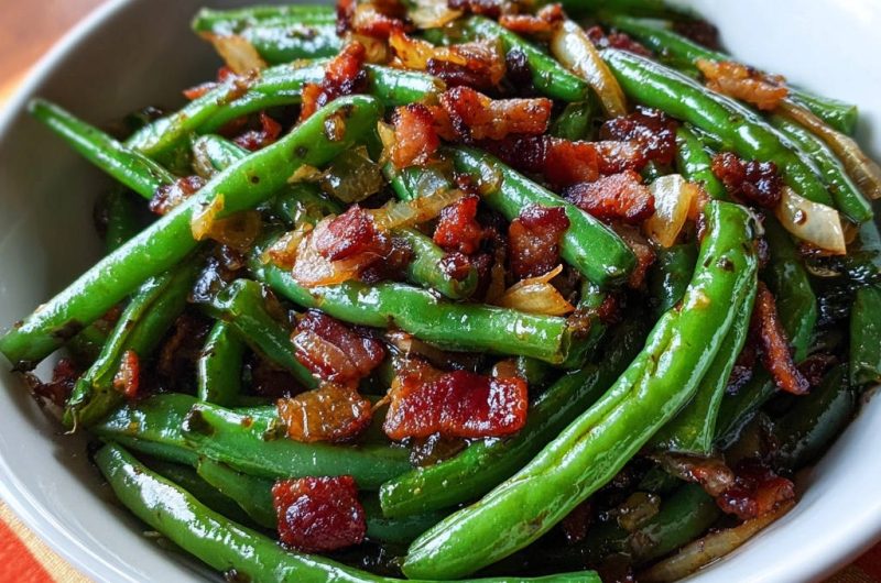 Green Beans with Bacon & Onions