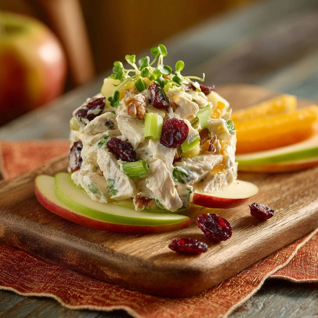 Juicy Cranberry Apple Chicken Salad Close Up 1