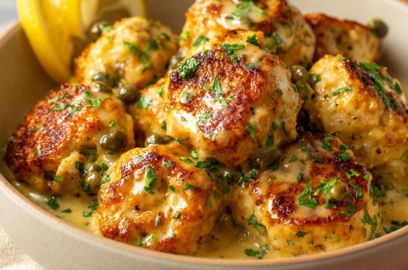 Lemon Caper Chicken Meatballs