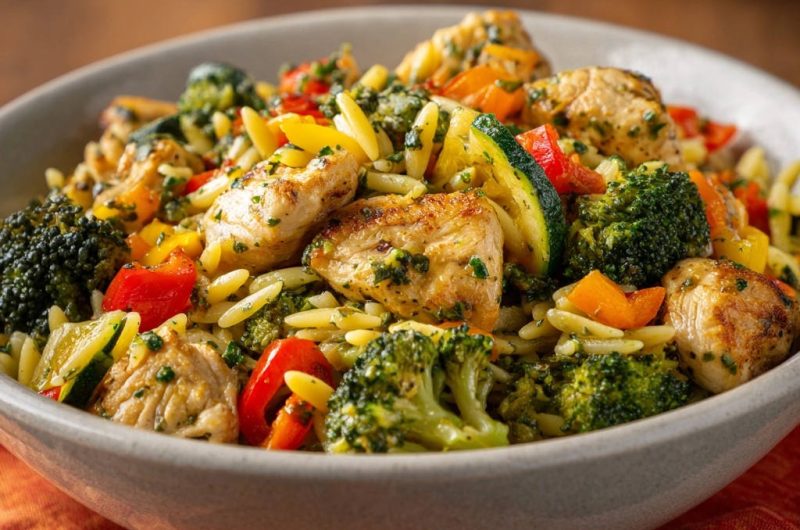 Lemon Herb Chicken & Veggie Orzo