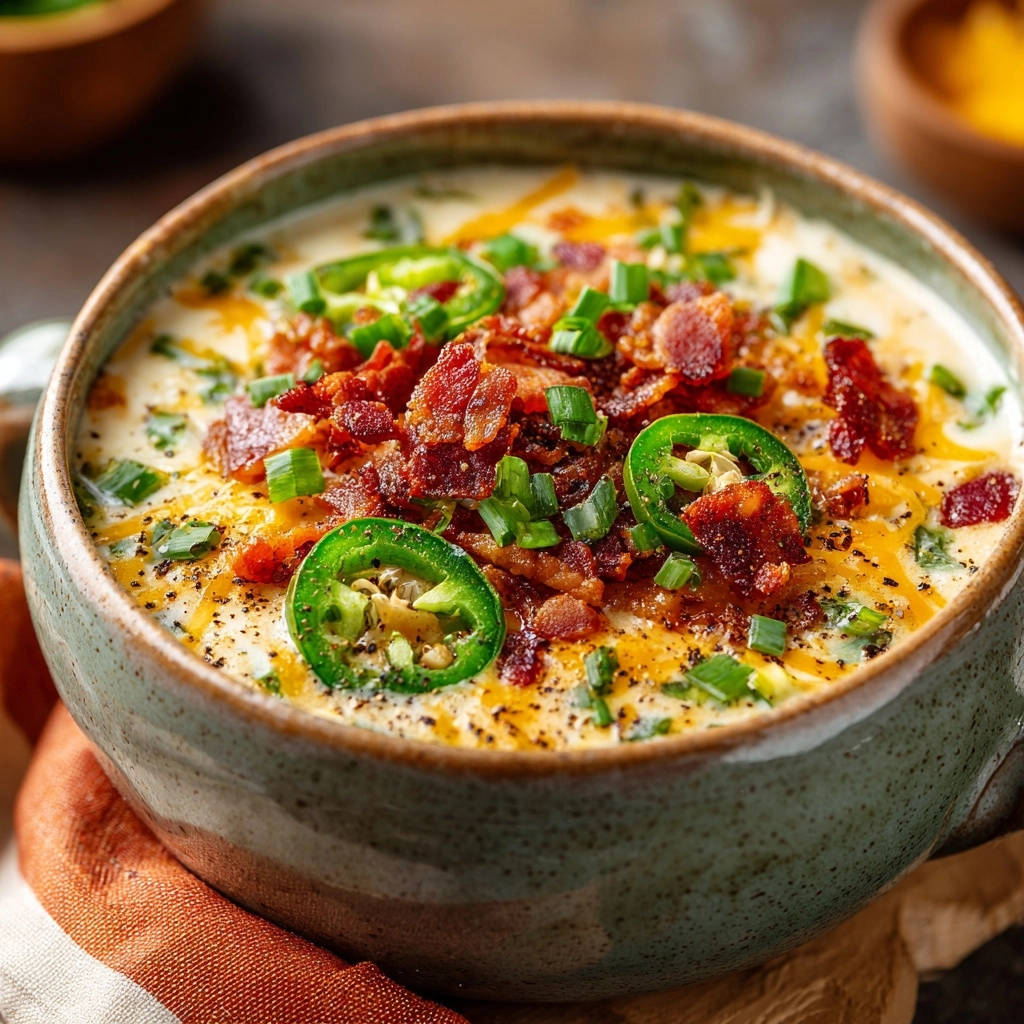 Loaded Potato Soup Close Up Garnish