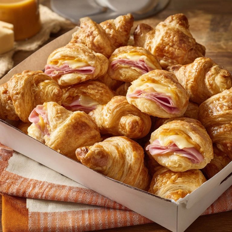 Mini Ham Cheese Croissants Packed Box