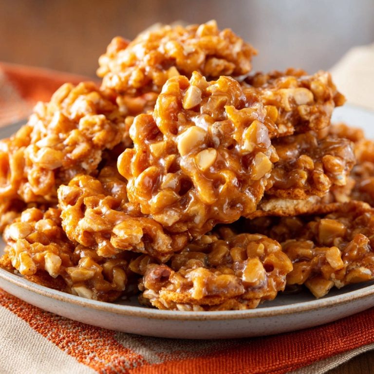 No Bake Caramel Nut Clusters Close Up