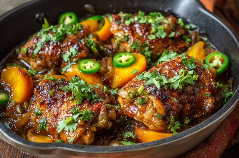 Peach Jalapeno Skillet Chicken