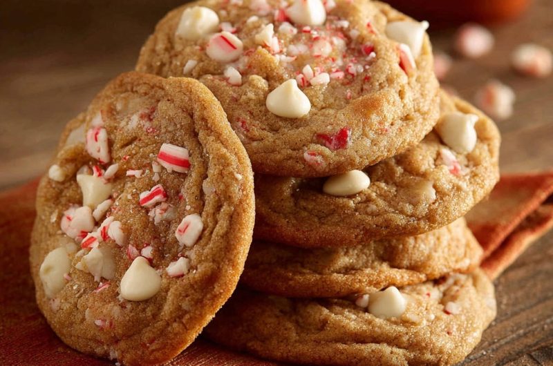 Peppermint White Chocolate Chip Cookies