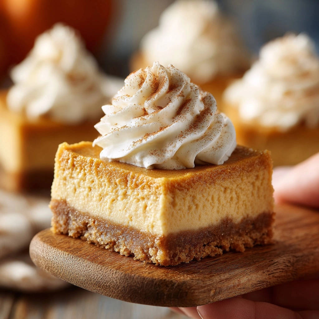 Perfect Pumpkin Cheesecake Bars Close Up Cross Section