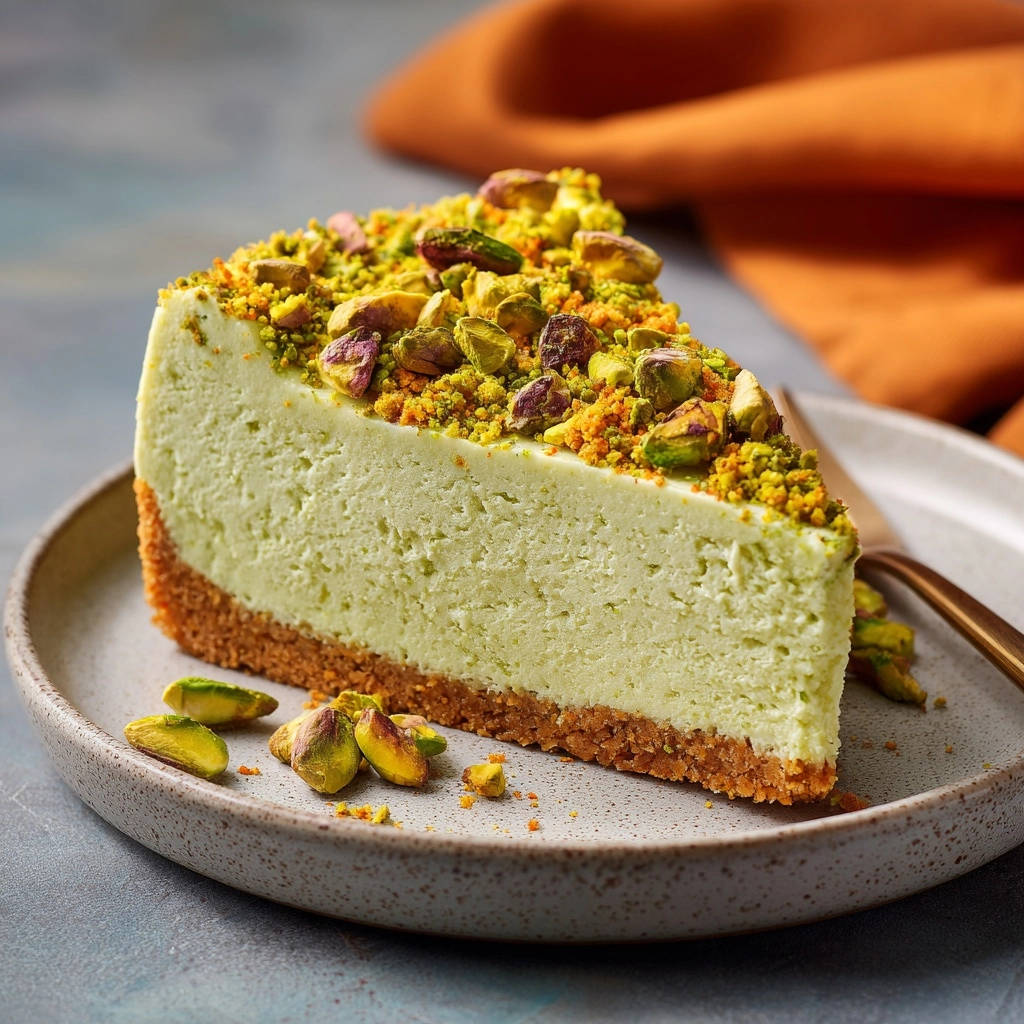 Pistachio Dream Cheesecake Cross Section 1