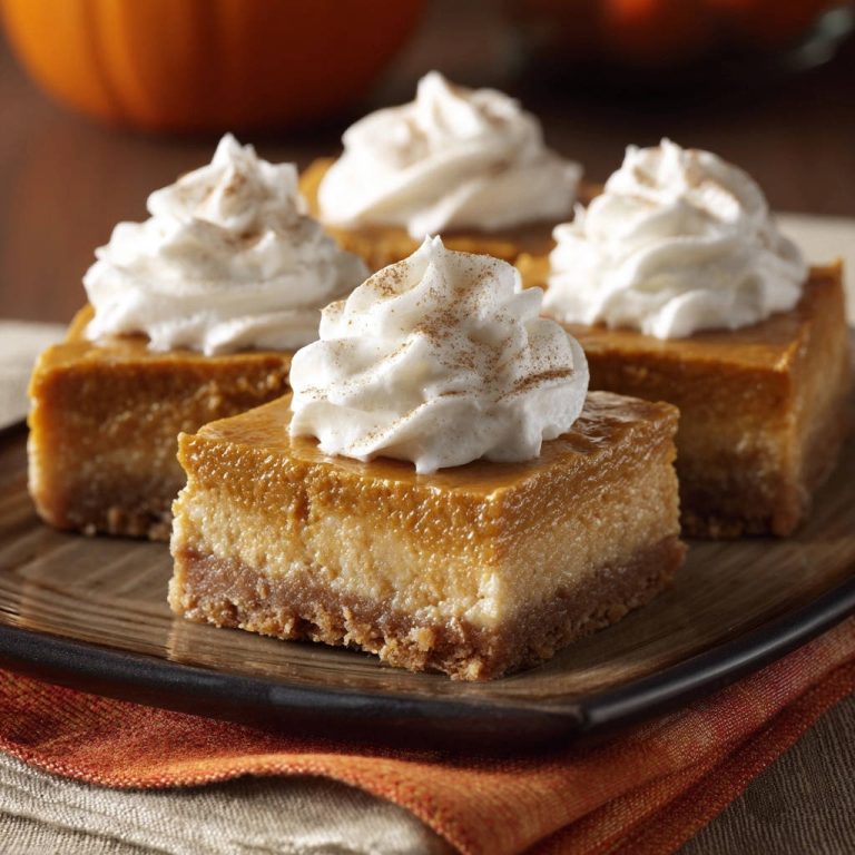 Pumpkin Cheesecake Bars Close Up Cross Section
