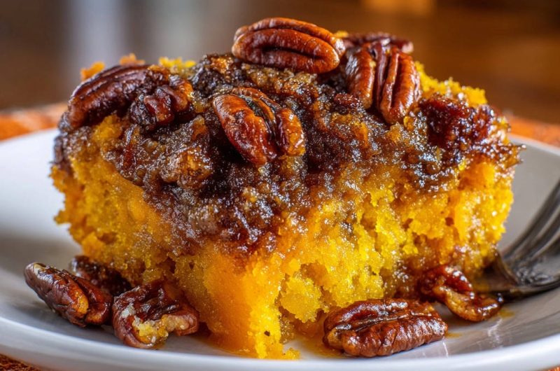 Pumpkin Pecan Praline Cake