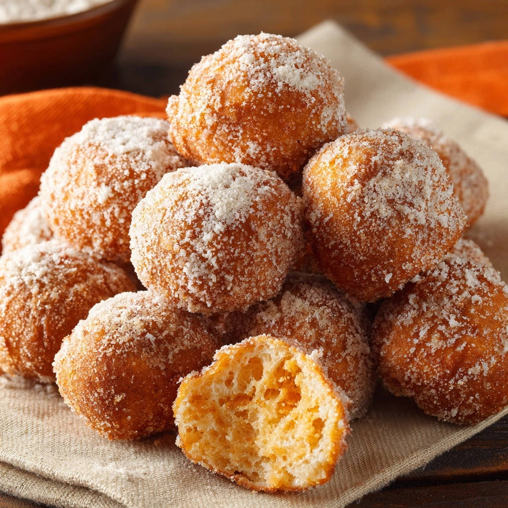 Pumpkin Spice Donut Holes Cross Section 1