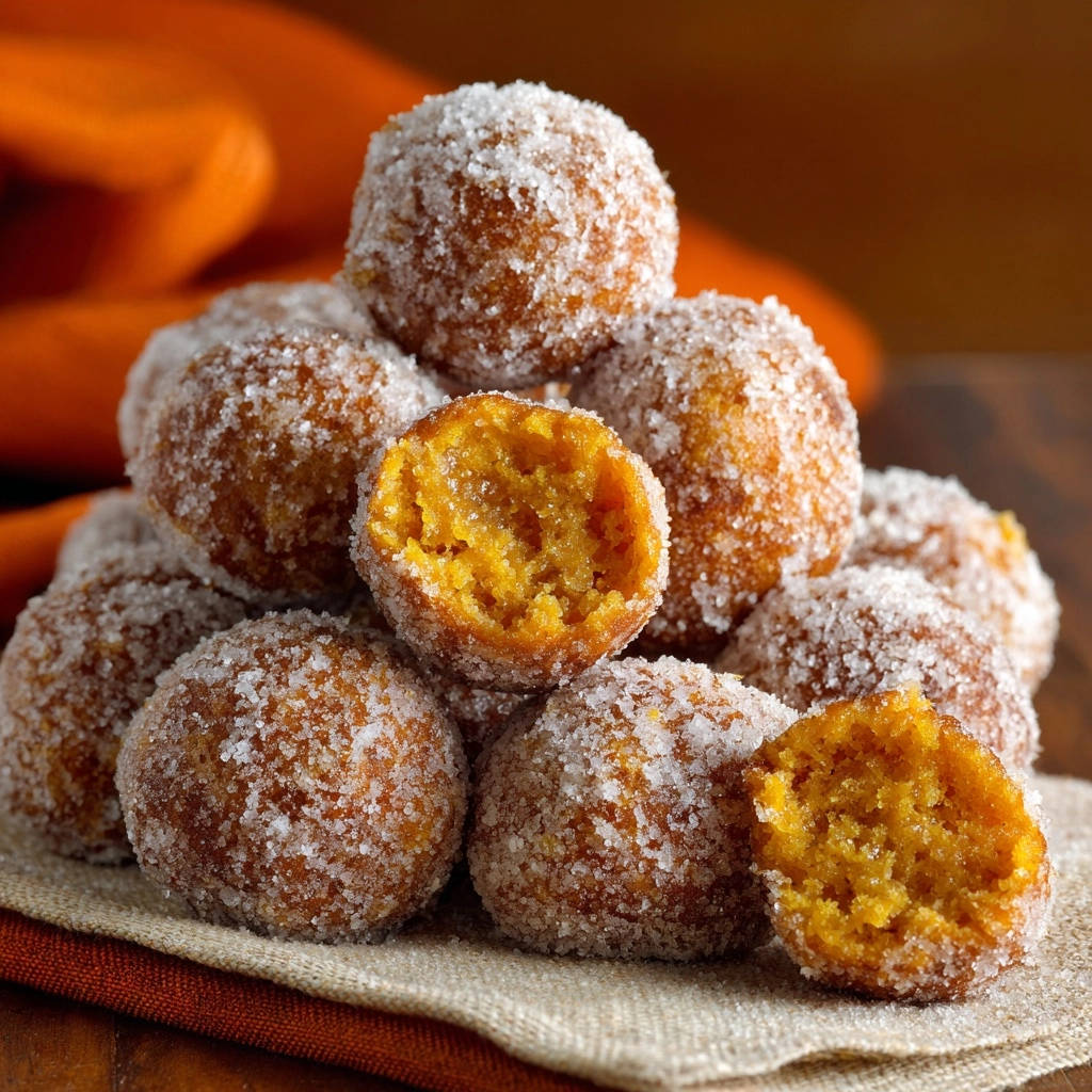 Pumpkin Spice Donut Holes Cross Section
