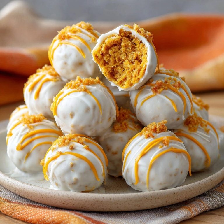 Pumpkin Spice Truffles Close Up Cross Section