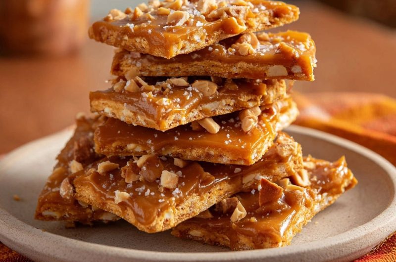 Salted Peanut Toffee Bark