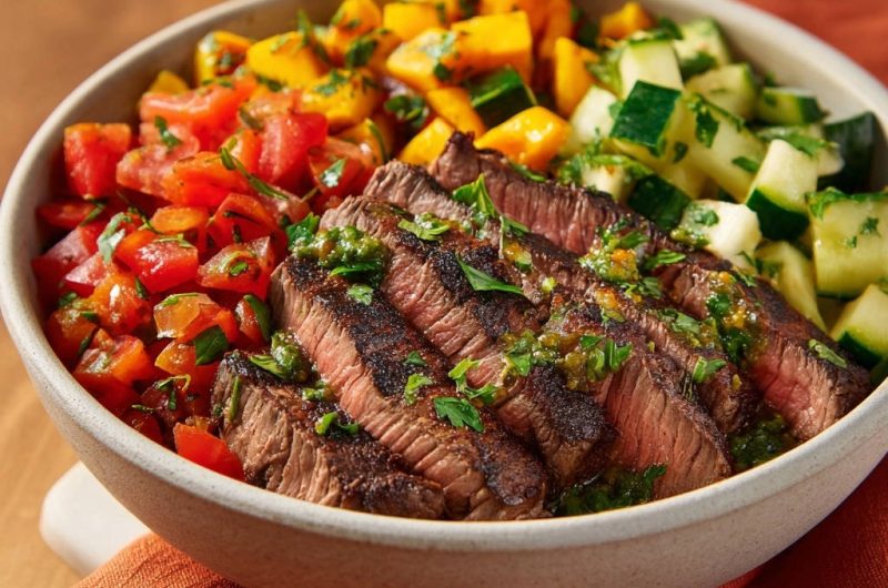Seared Steak & Vibrant Salsas